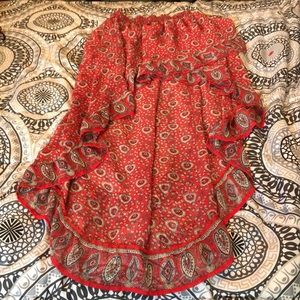 Forever21 high to low paisley skirt